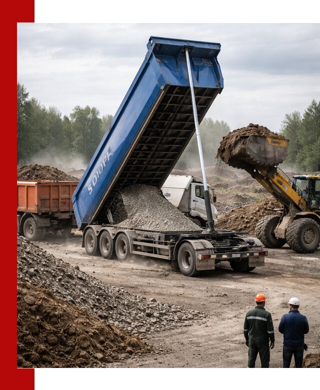 Аренда тонар 40 тонн в Куйбышеве с доставкой материалов