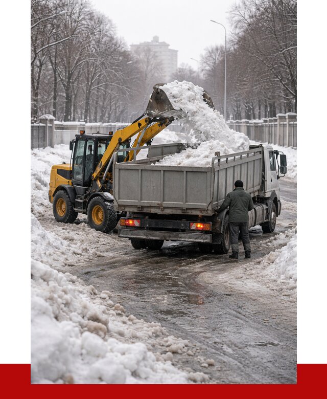 Вывоз снега с погрузкой в Куйбышеве от 3629 р. ПРОНЕРУДКбш