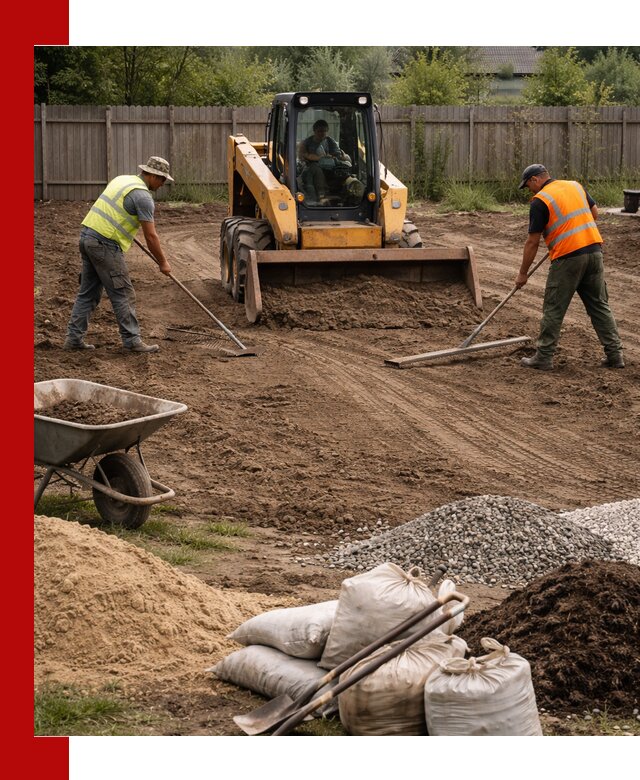 Выравнивание участка под строительство и благоустройство в Куйбышеве
